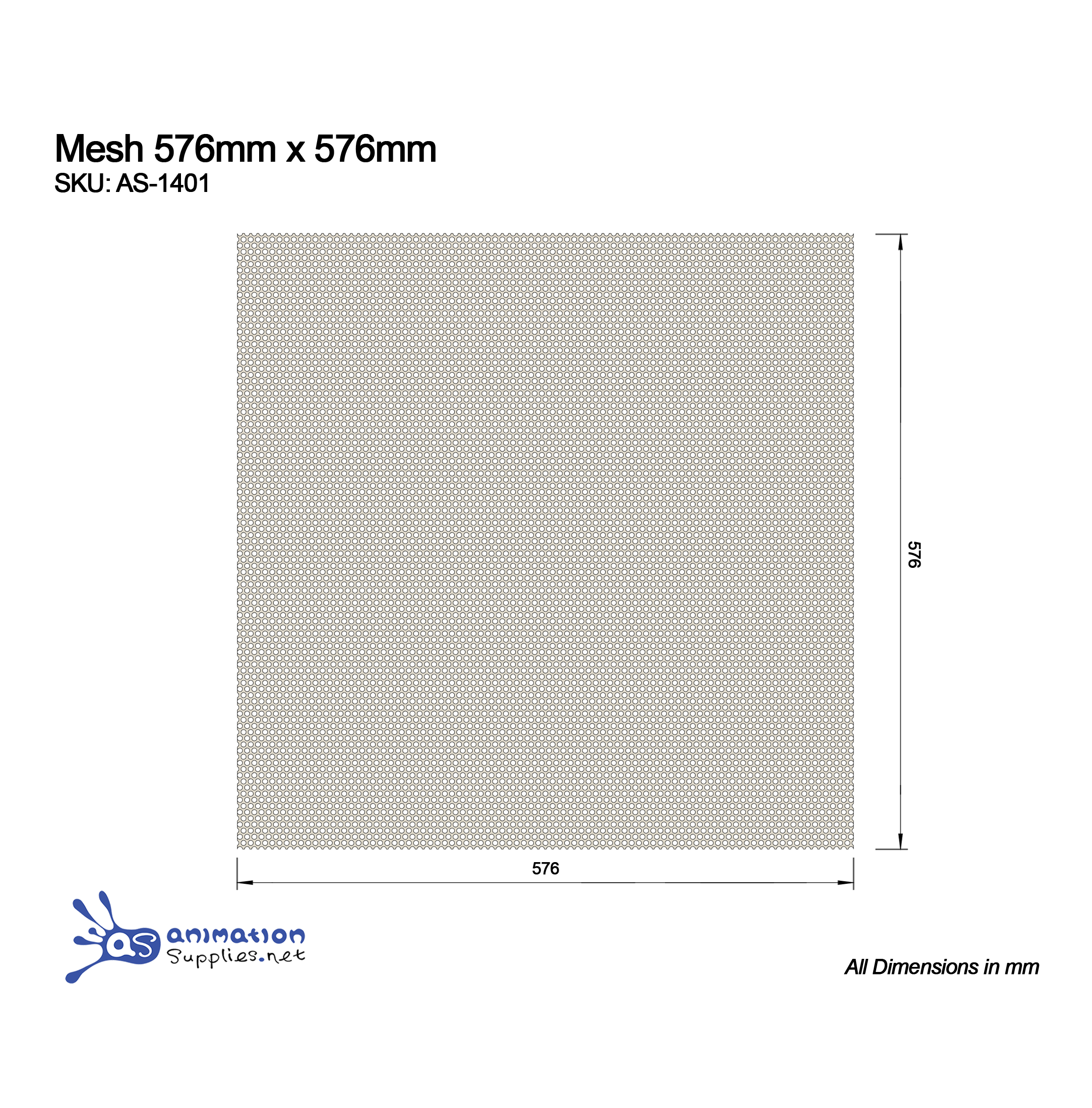 Scale drawing of Perforated Steel Sheet with dimensions.