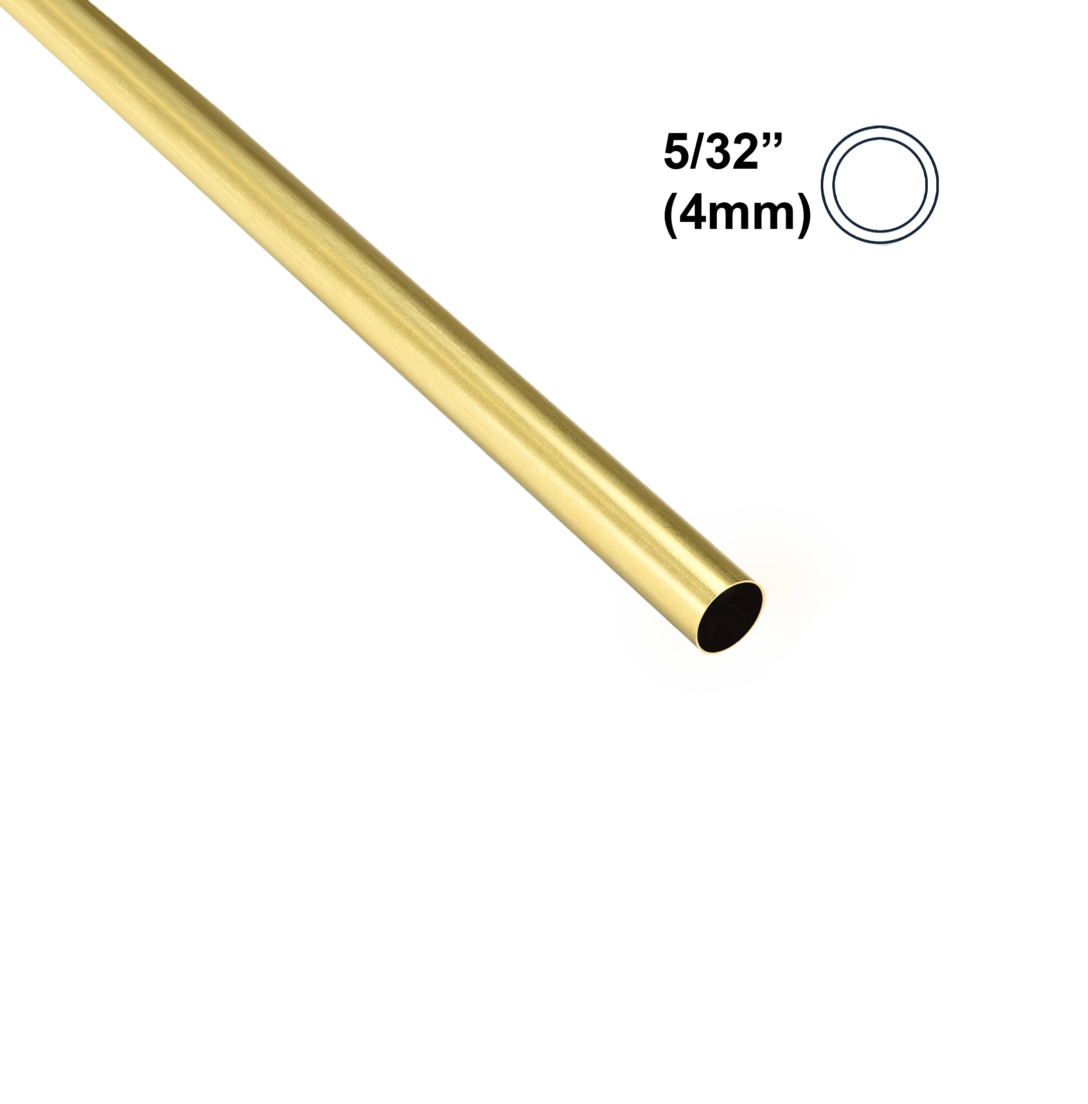 5/32 inch round brass tubing by Albion Alloys, high-quality UK-made precision metal for architectural models and engineered builds.