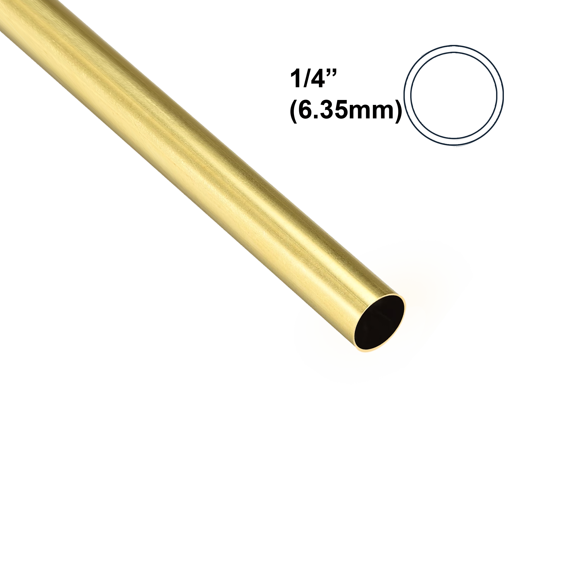 1/4 inch round brass tube from Albion Alloys, UK precision telescopic tubing for structural model making and custom builds.