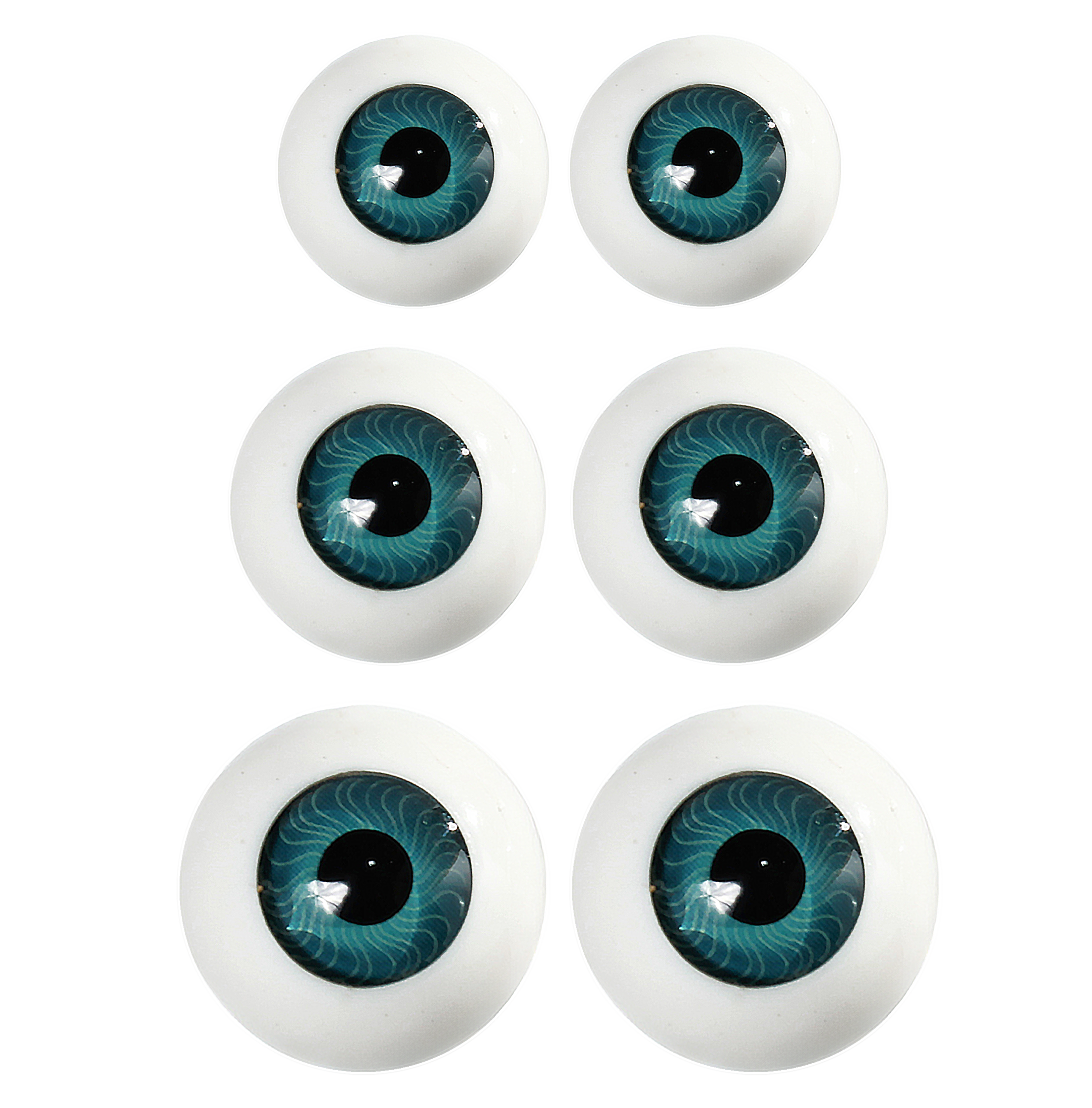 Blue Acrylic Eyes Sizes