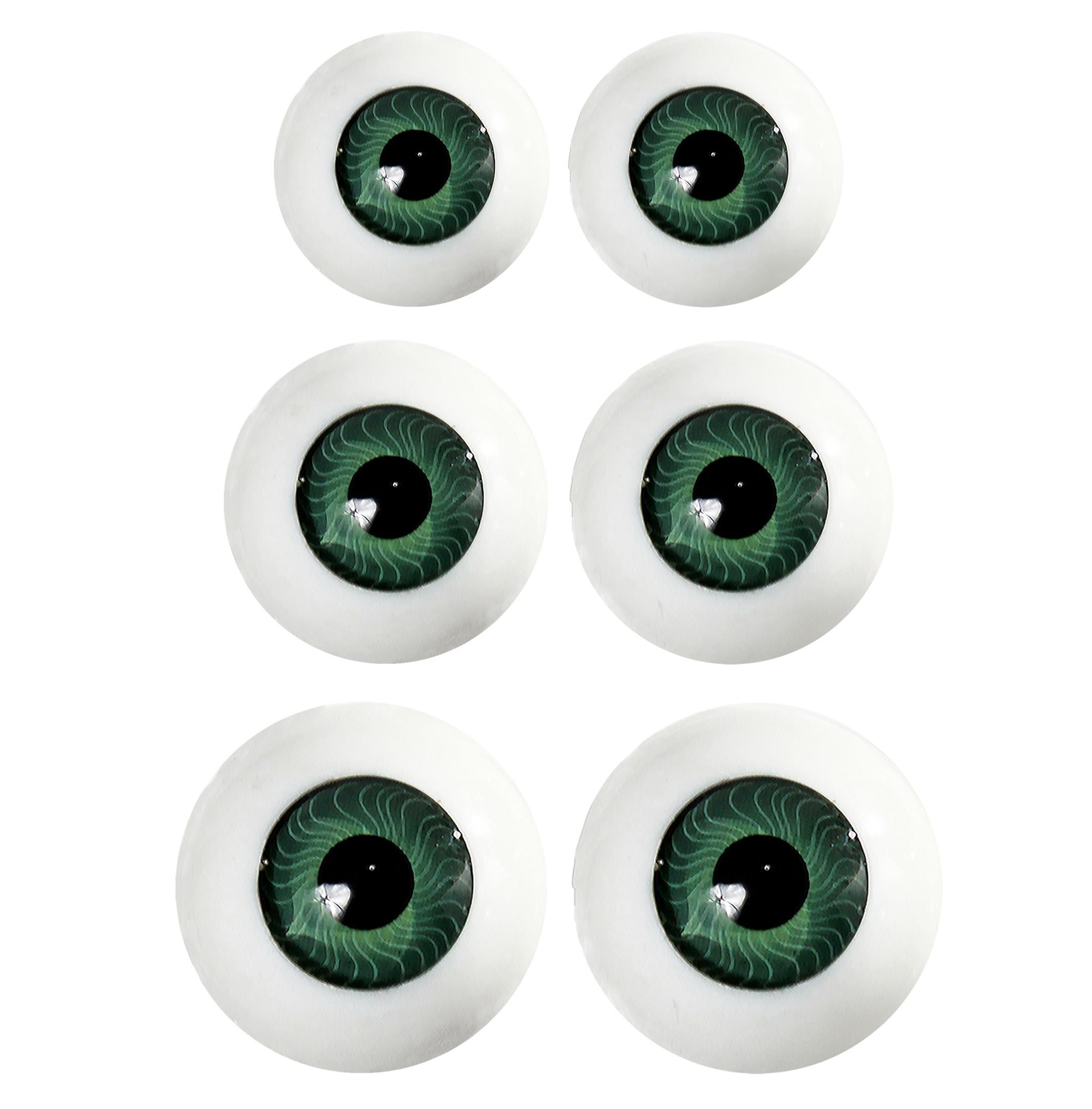 Green Acrylic Eyes Sizes