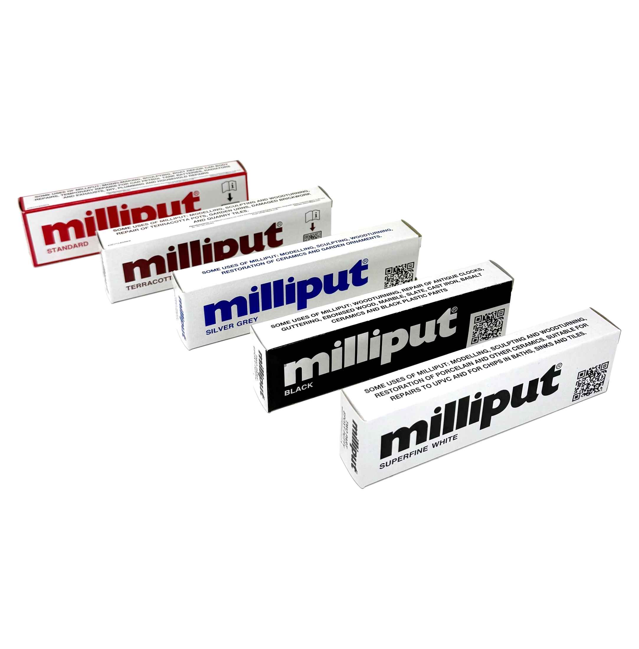 Milliput is a two-part epoxy putty available in a range of colours.