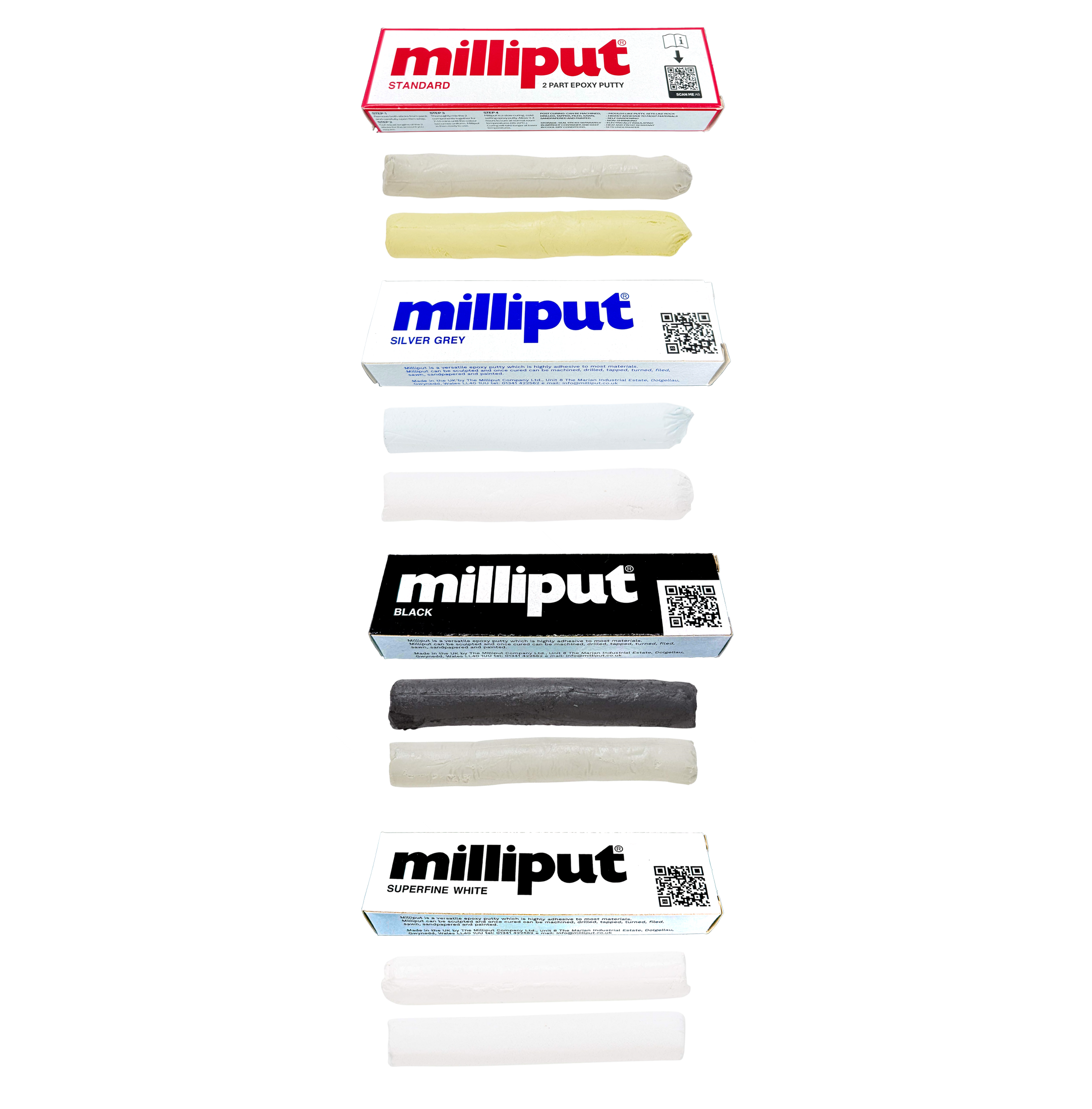 Milliput comes in two parts which are mixed together to activate.