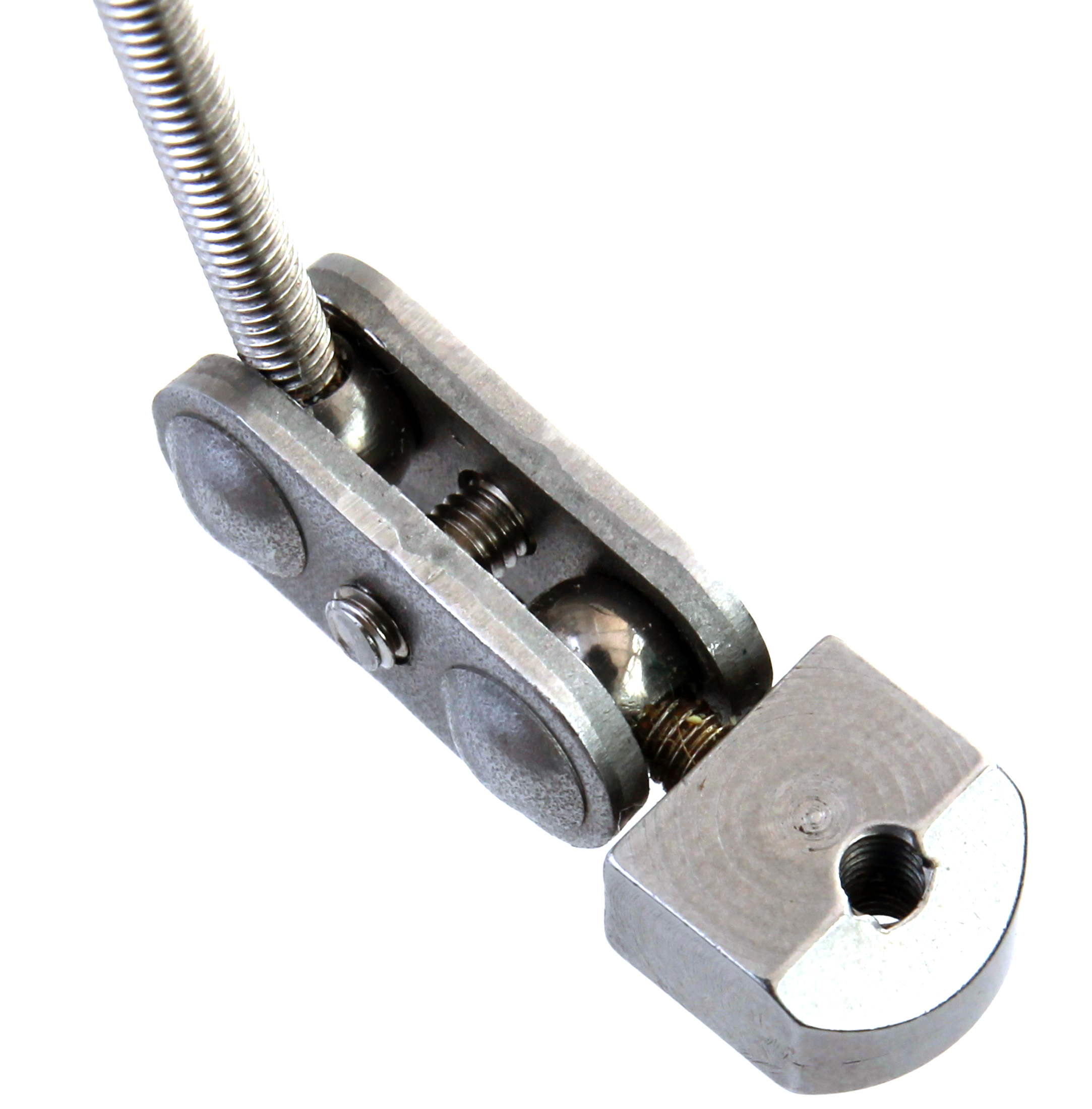 Stop Motion Armature foot with a toe joint and threaded tie-down. Used in the Animation Supplies Professional Armature.