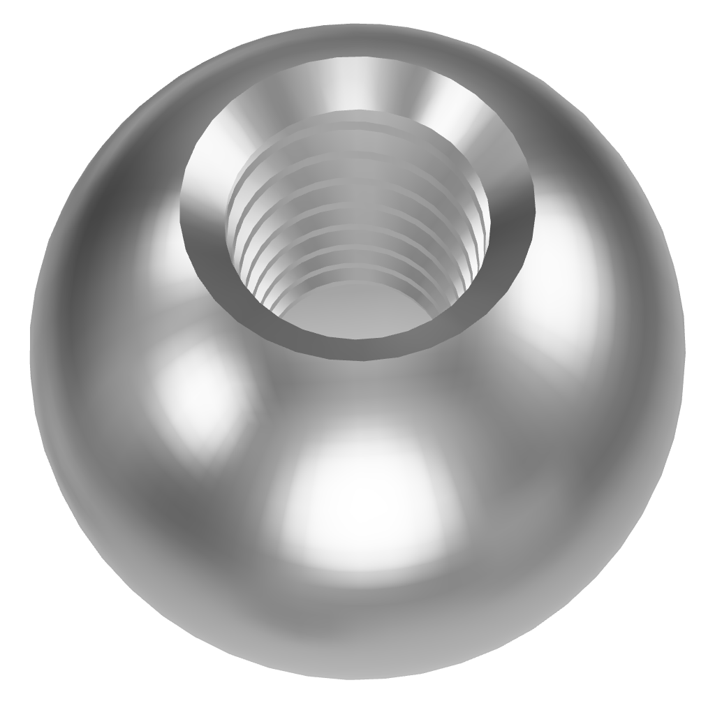 8mm M3 Threaded Ball 3D Model