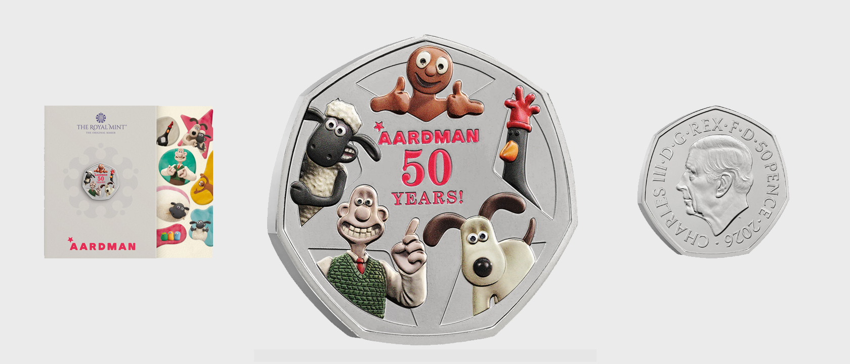 New coin to celebrate 50 years of Aardman