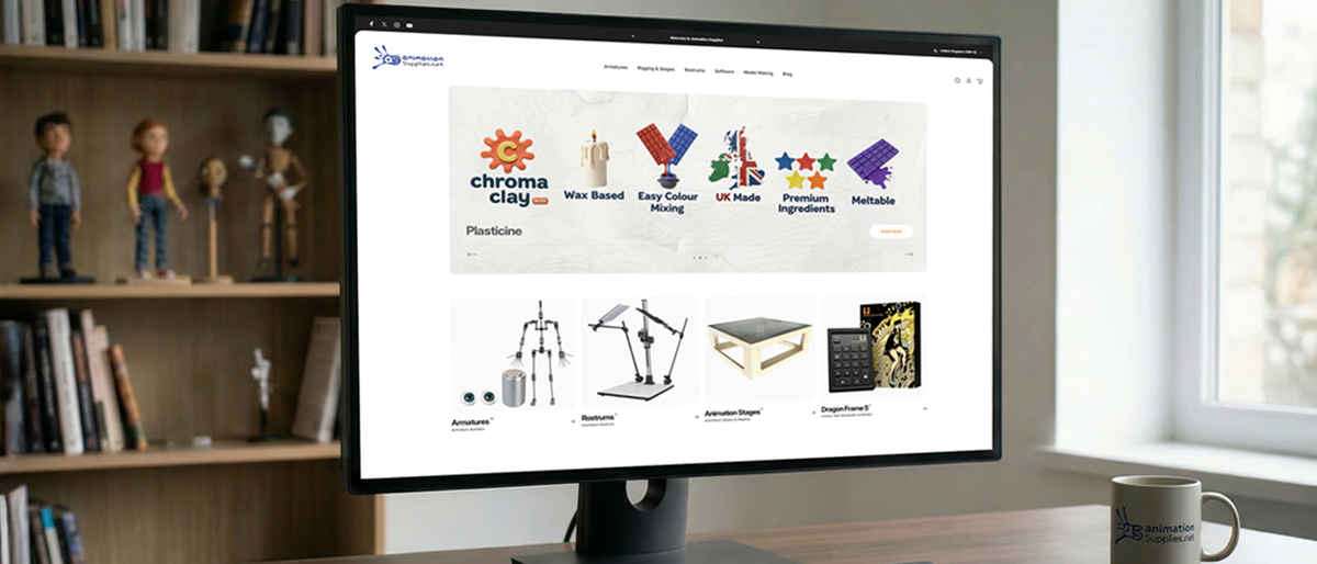 The New Animation Supplies Website: 3D Armature Models & Chroma Clay