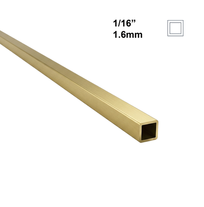 1.6mm Square Brass Tubes