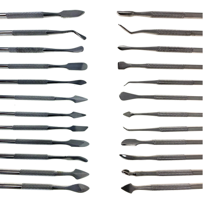 Double headed stainless steel modelling tools - Set of 12