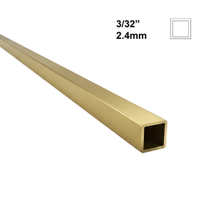 2.4mm Square Brass Tubing