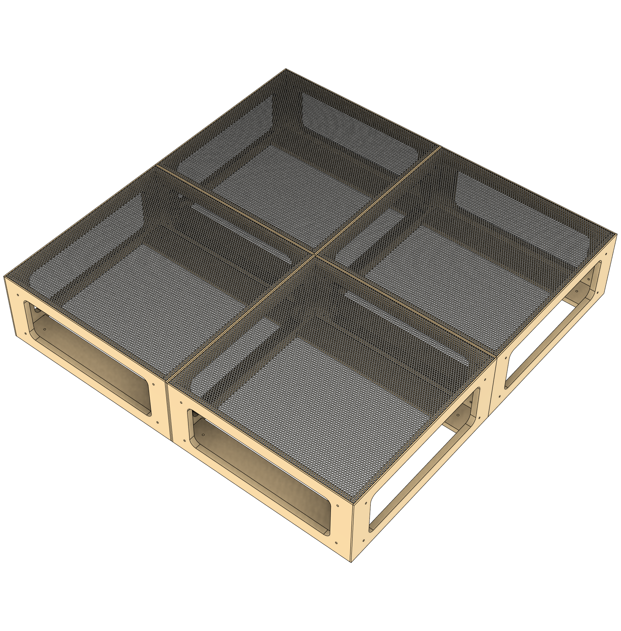 An Example of how 4 Professional Stages can be bolted together to make a large Stop motion set.