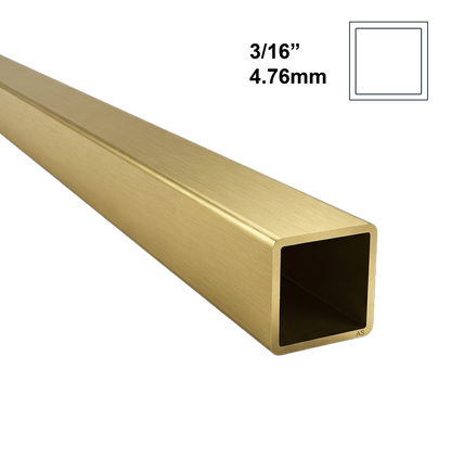 4.76mm Albion Alloys Square Brass Tube