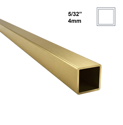 4mm Albion Alloys Square Brass Tubes
