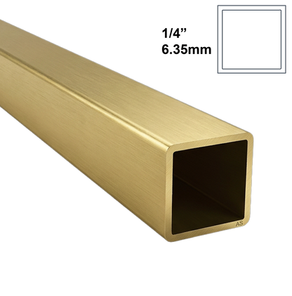 Albion Alloys 6.35mm Square Brass Tube