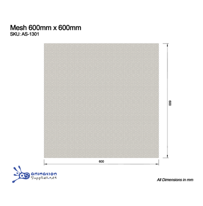 600mm Perforated Steel Sheet working drawing with dimensions.