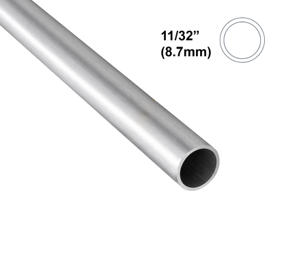 11/32" (8.7mm) Round Aluminium Tube