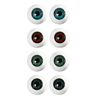 Choose from blue, brown, green or grey 12mm acrylic eyes.