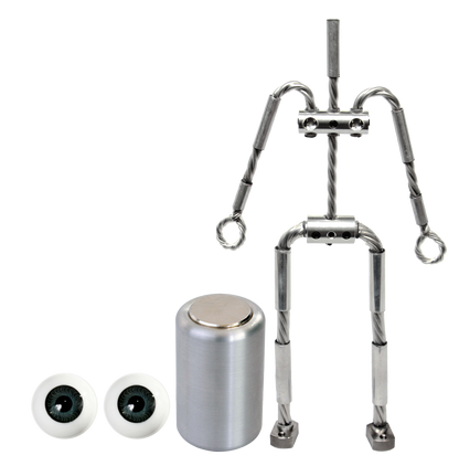 Animation Supplies Bundle Deal - AliExtra Armature Kit, Professional Tie-Down Magnet and Grey Acrylic Eyes.