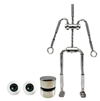Animation Supplies Bundle Deal - AliExtra Armature Kit, Standard Tie-Down Magnets and Grey Acrylic Eyes.