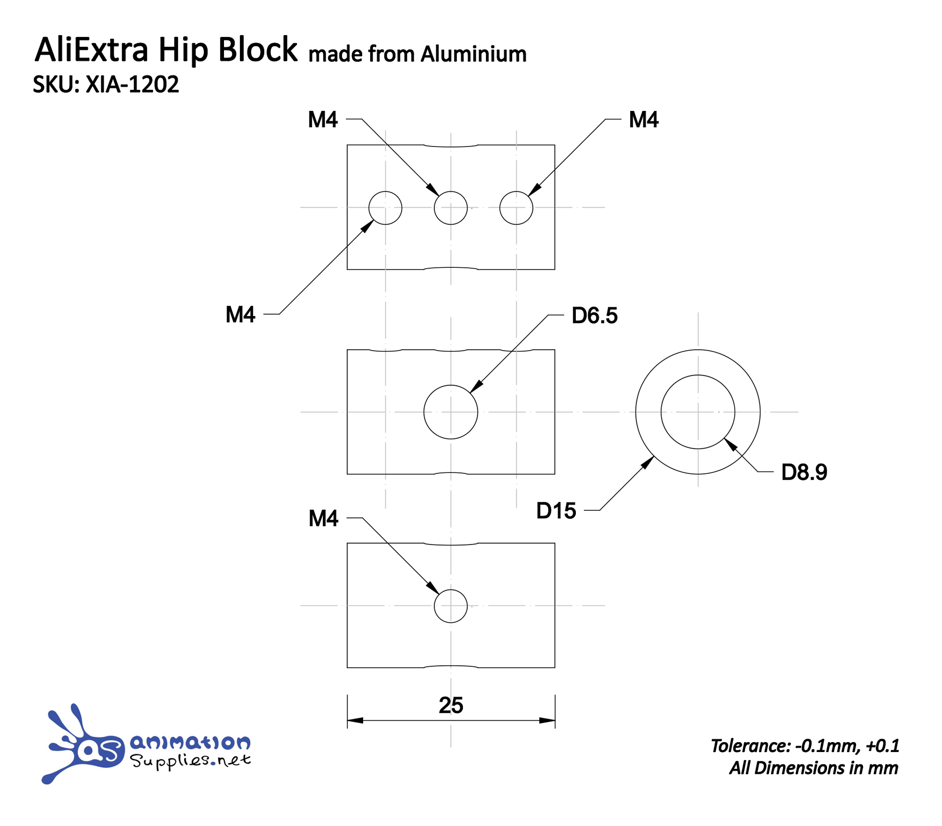 AliExtra Hip Block working drawing. Animation wire armatures