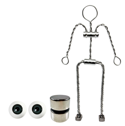 Animation Supplies Bundle Deal - Aluminium Armature Kit, Standard Tie-Down Magnets and Grey Acrylic Eyes.