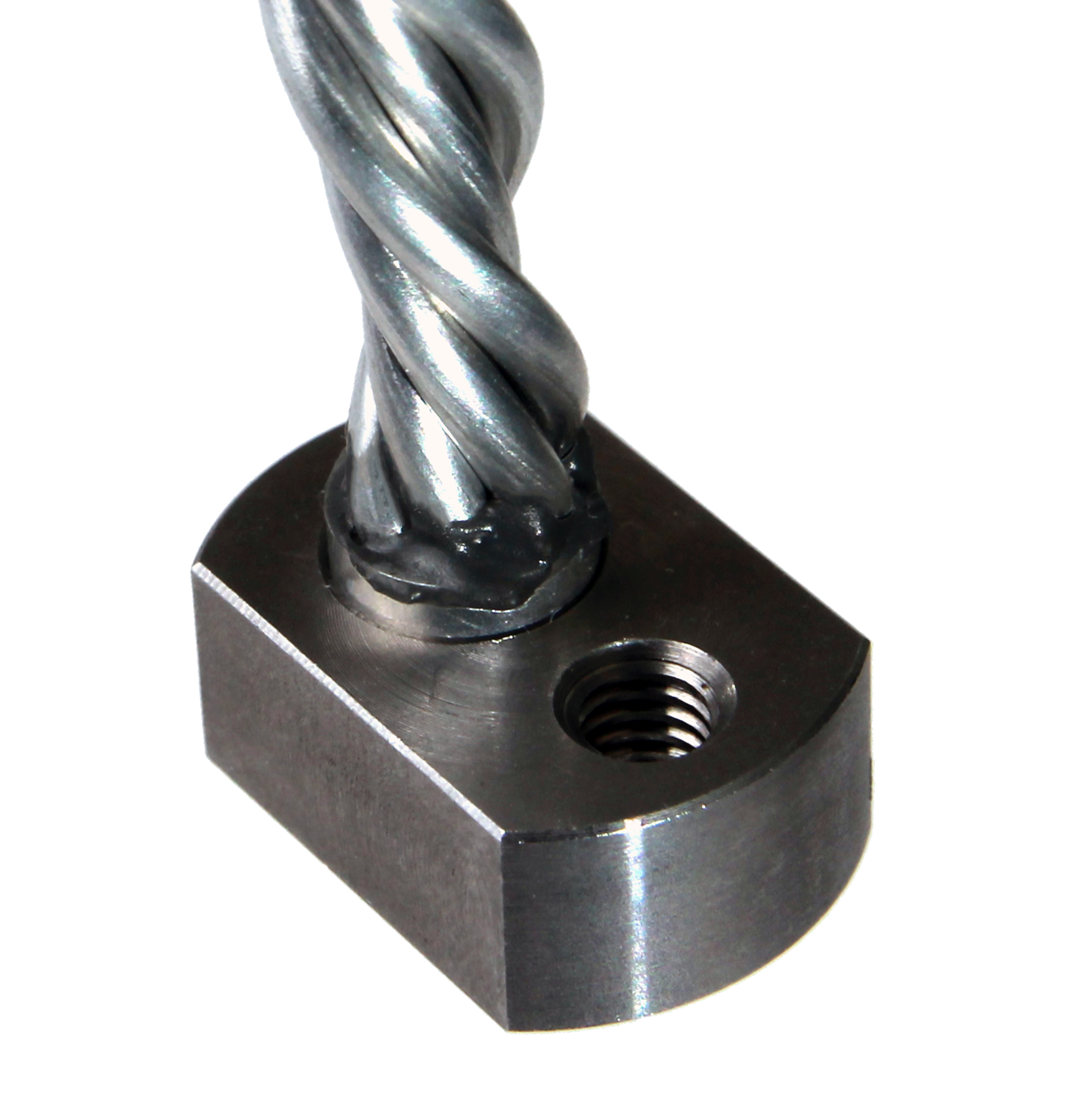Stop Motion threaded-tie in the feet of the Animation Supplies Aluminum Armature Kit.