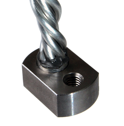 Stop Motion threaded-tie in the feet of the Animation Supplies Aluminum Armature Kit.