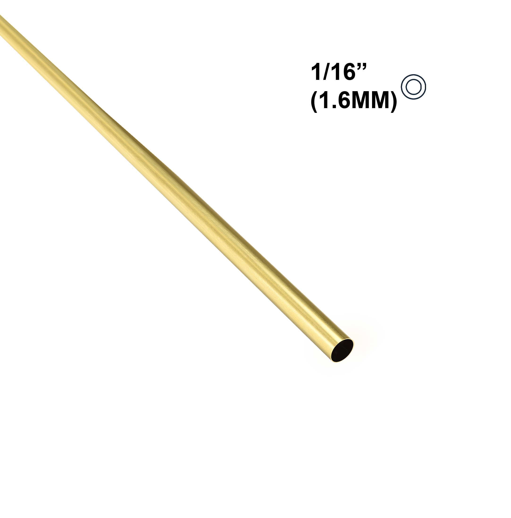 1/16 inch round brass tube by Albion Alloys, UK-made precision telescopic tubing for model making, miniature engineering and detailed fabrication.