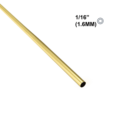 1/16 inch round brass tube by Albion Alloys, UK-made precision telescopic tubing for model making, miniature engineering and detailed fabrication.