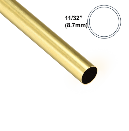 11/32 inch precision round brass tube by Albion Alloys, UK-made telescopic modelling tubing for structural and architectural builds.