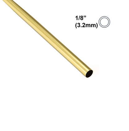 1/8 inch Albion Alloys round brass tube, UK precision telescopic tubing ideal for model construction, structural detailing and hobby fabrication.
