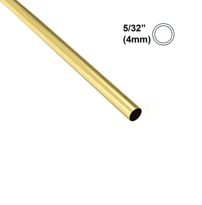 5/32 inch round brass tubing by Albion Alloys, high-quality UK-made precision metal for architectural models and engineered builds.