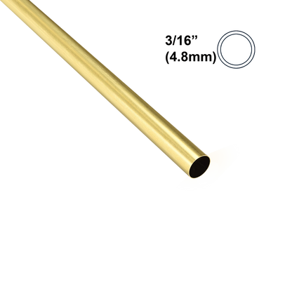 3/16 inch round brass tube UK manufactured by Albion Alloys, precision telescopic tubing for model making and mechanical assemblies.