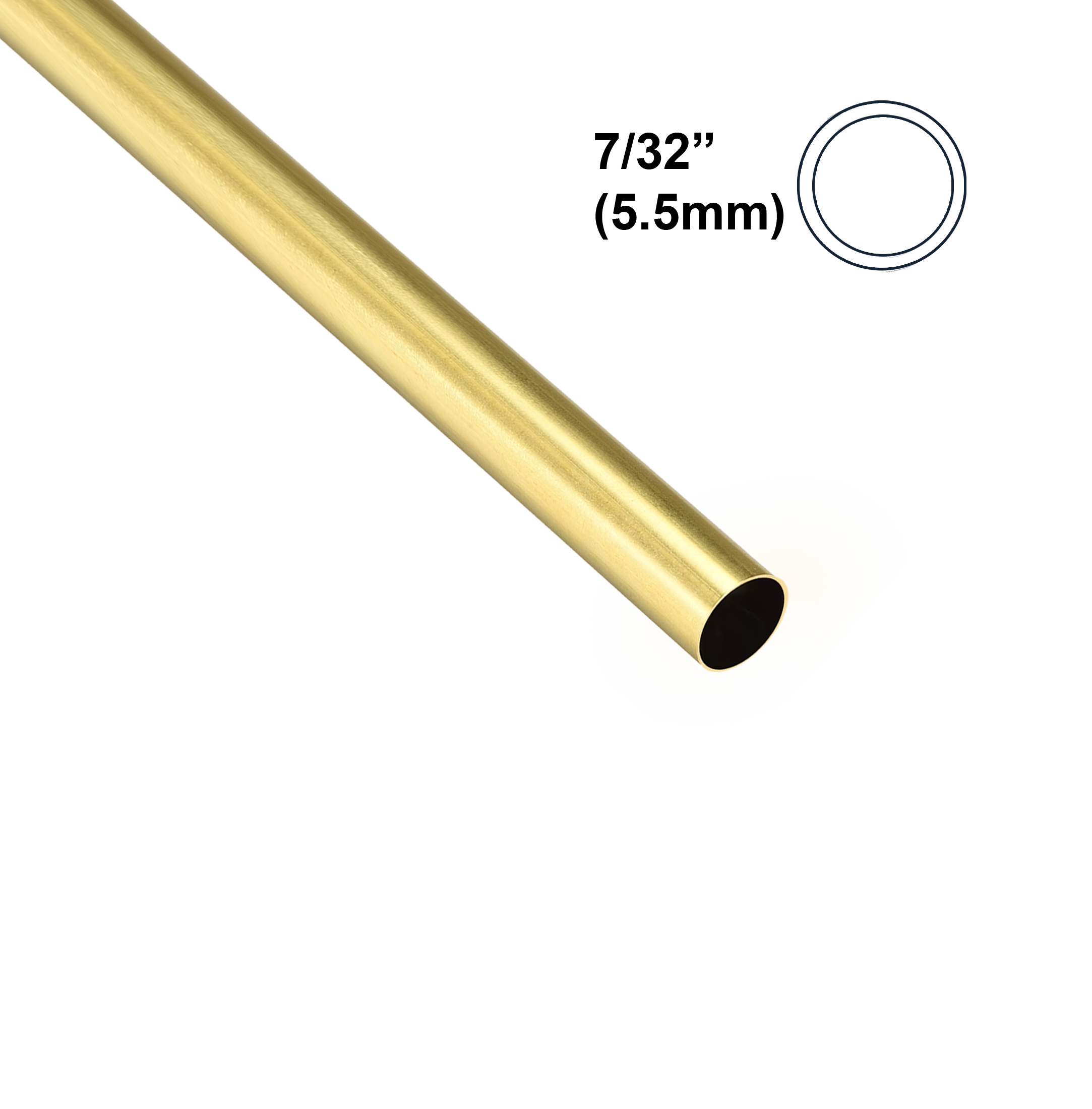 7/32 inch precision round brass tube by Albion Alloys, UK-made modelling tubing with smooth finish for soldering and fabrication.