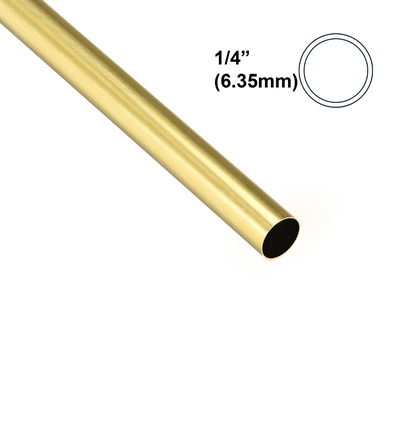 1/4 inch round brass tube from Albion Alloys, UK precision telescopic tubing for structural model making and custom builds.