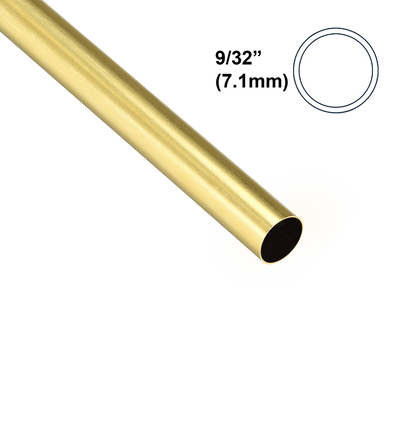 9/32 inch Albion Alloys brass tube, UK precision round tubing designed for scale models, frameworks and detailed construction.