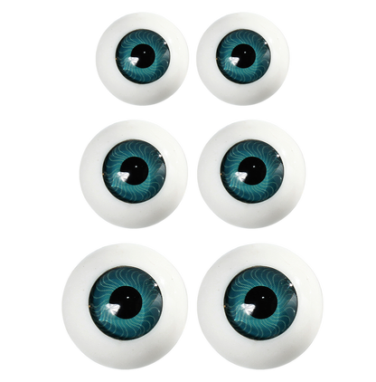 Blue Acrylic Eyes Sizes
