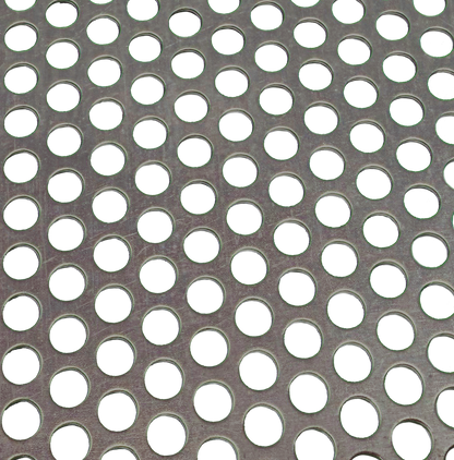 5mm Holes in Galvanised Perforated Steel Sheet. Stop Motion Animation Set.