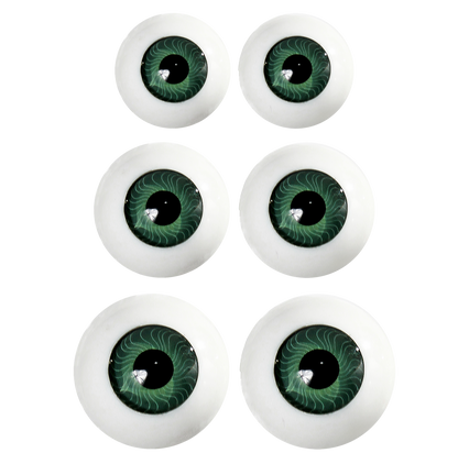 Green Acrylic Eyes Sizes