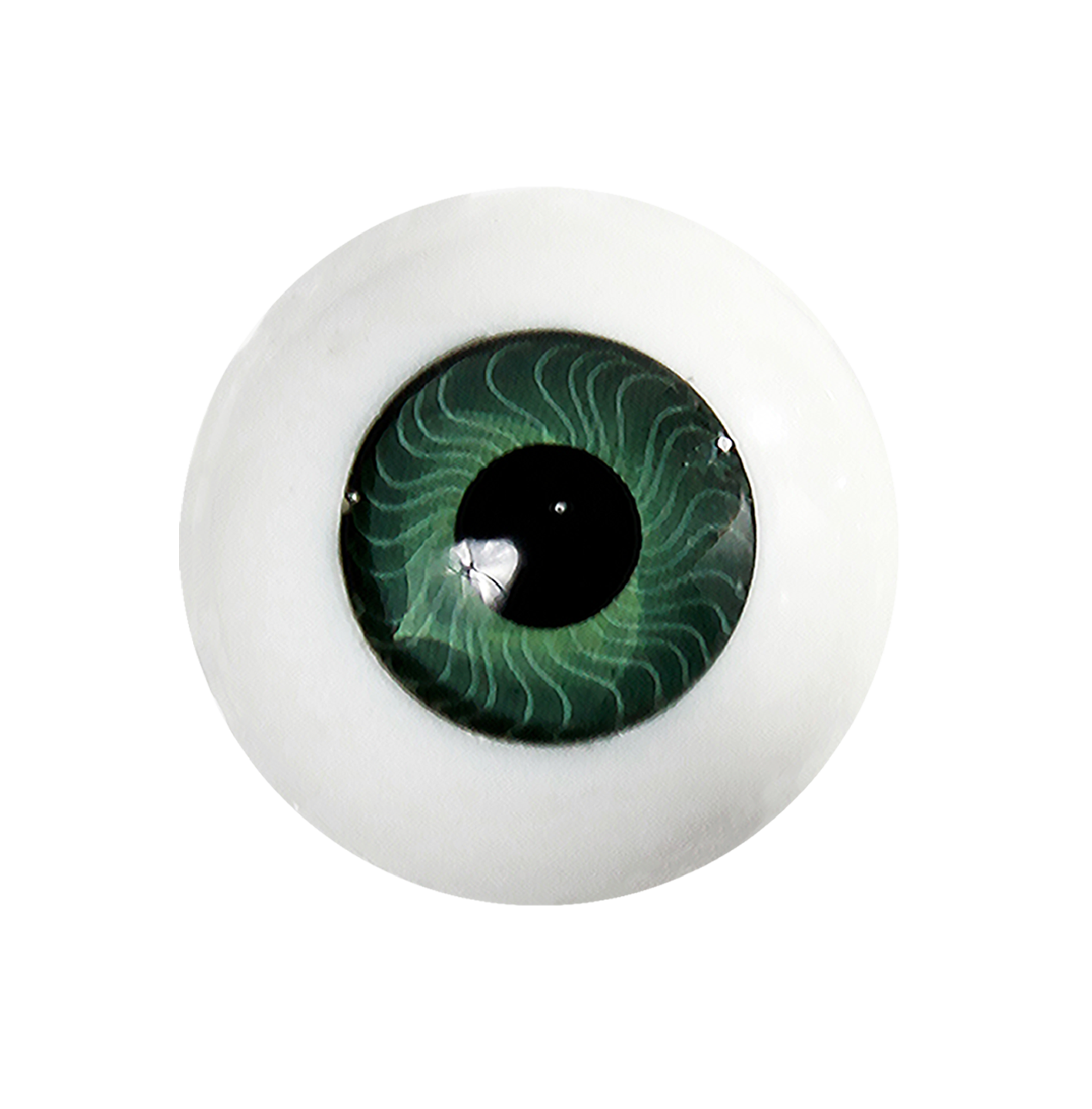 Green Acrylic Eyes Closeup