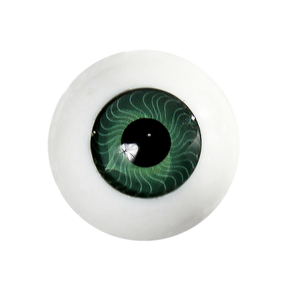Green Acrylic Eyes Closeup