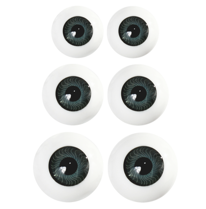 Grey Acrylic Eyes Sizes