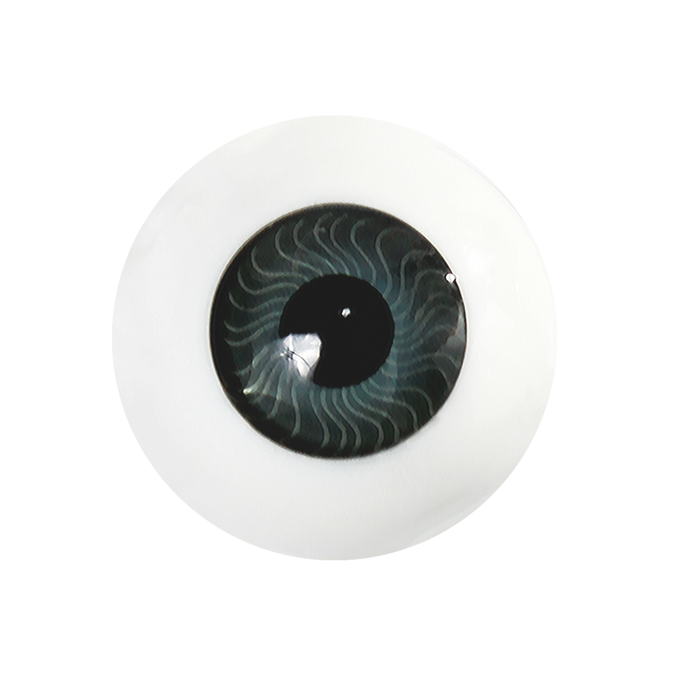 Grey Acrylic Eyes Closeup