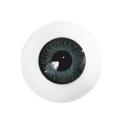 Grey Acrylic Eyes Closeup