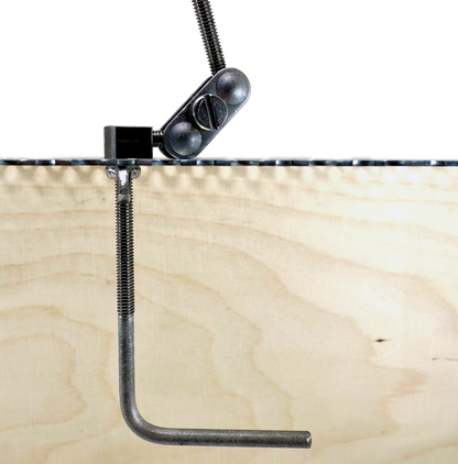 Using threaded tie-down for stop motion animation on an animation stage.