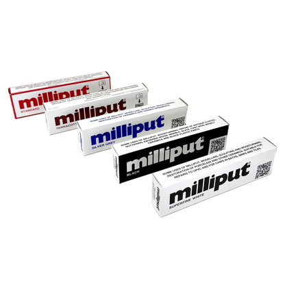 Milliput is a two-part epoxy putty available in a range of colours.