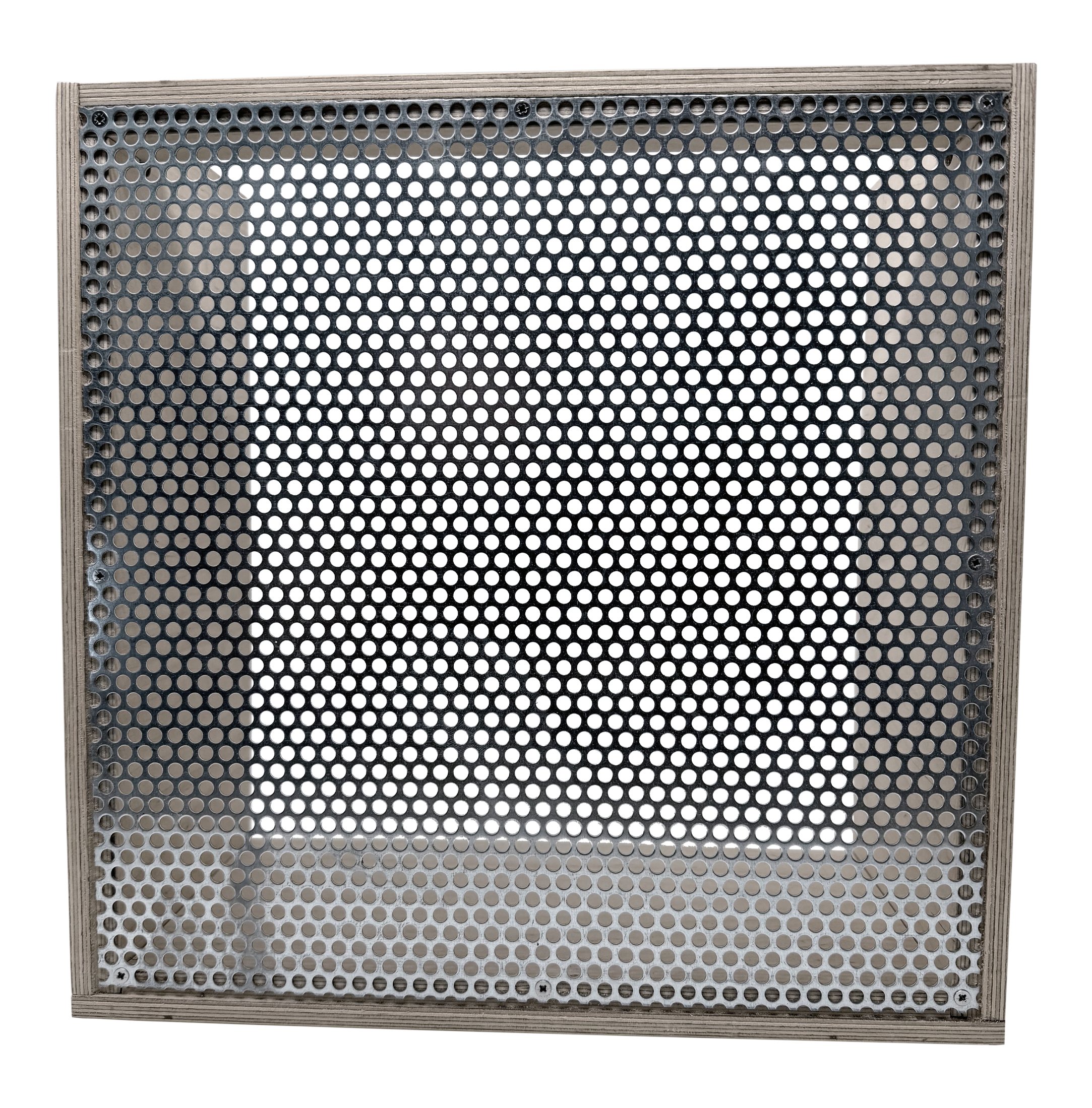 Mini Animation Stage with galvanised perforated steel top. The holes are 5mm making it perfect for threaded and magnetic tie-down.