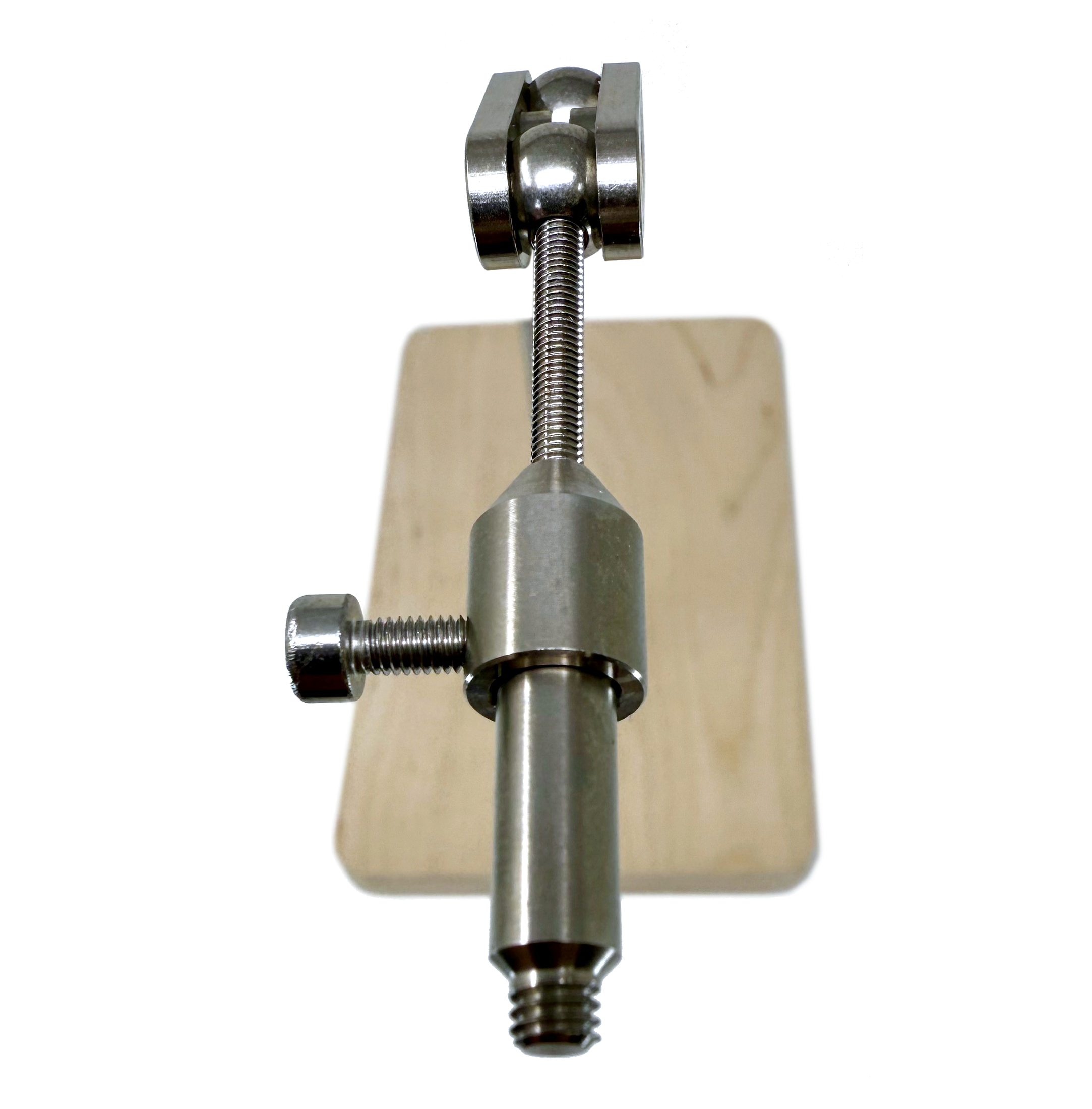 Close-up of ProPlus Rigging System connector. It screws into an armature via rigging block for professional stop motion control.