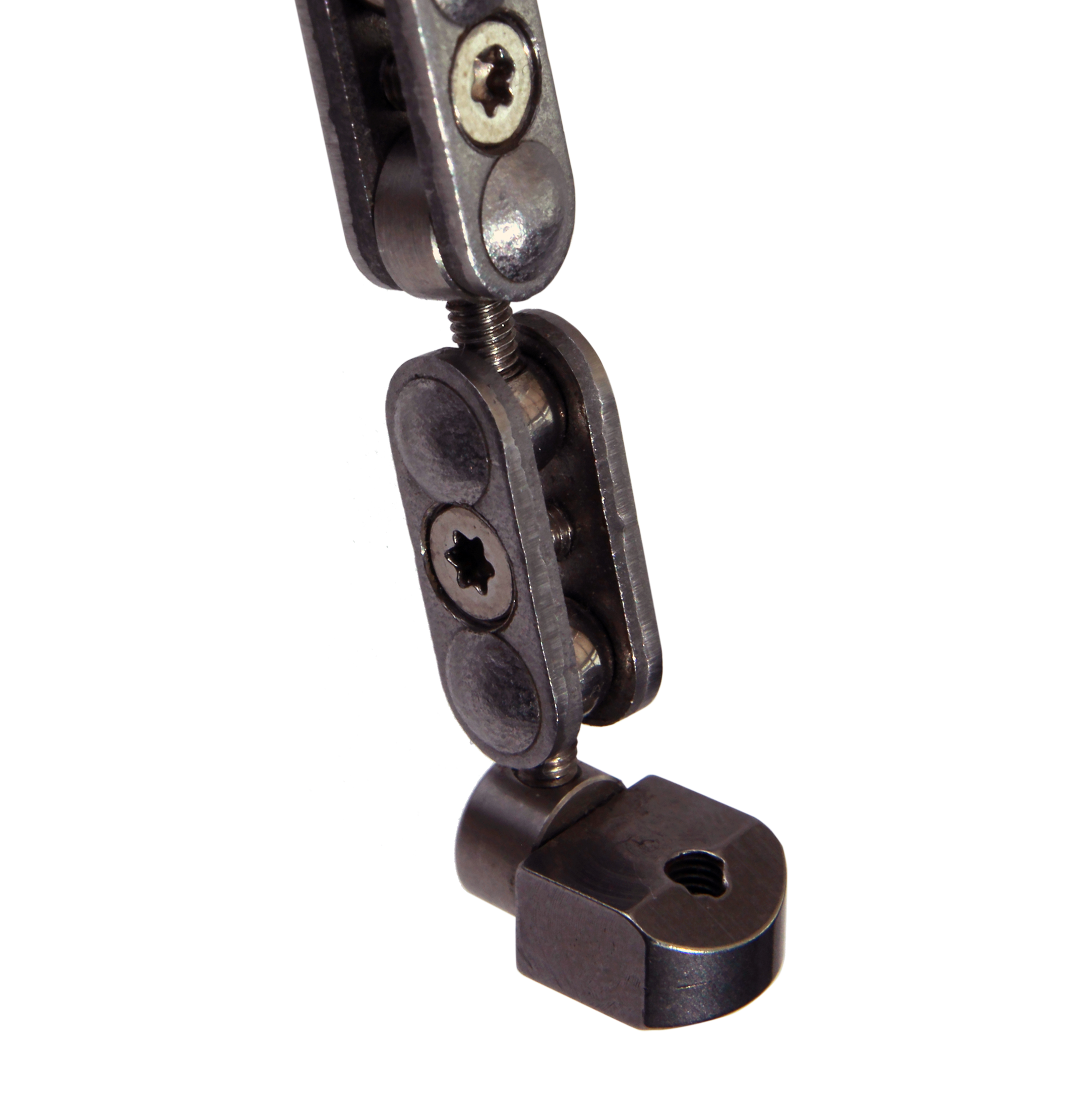 The Quadruped Stop Motion Armature has threaded tie-down holes in the feet.