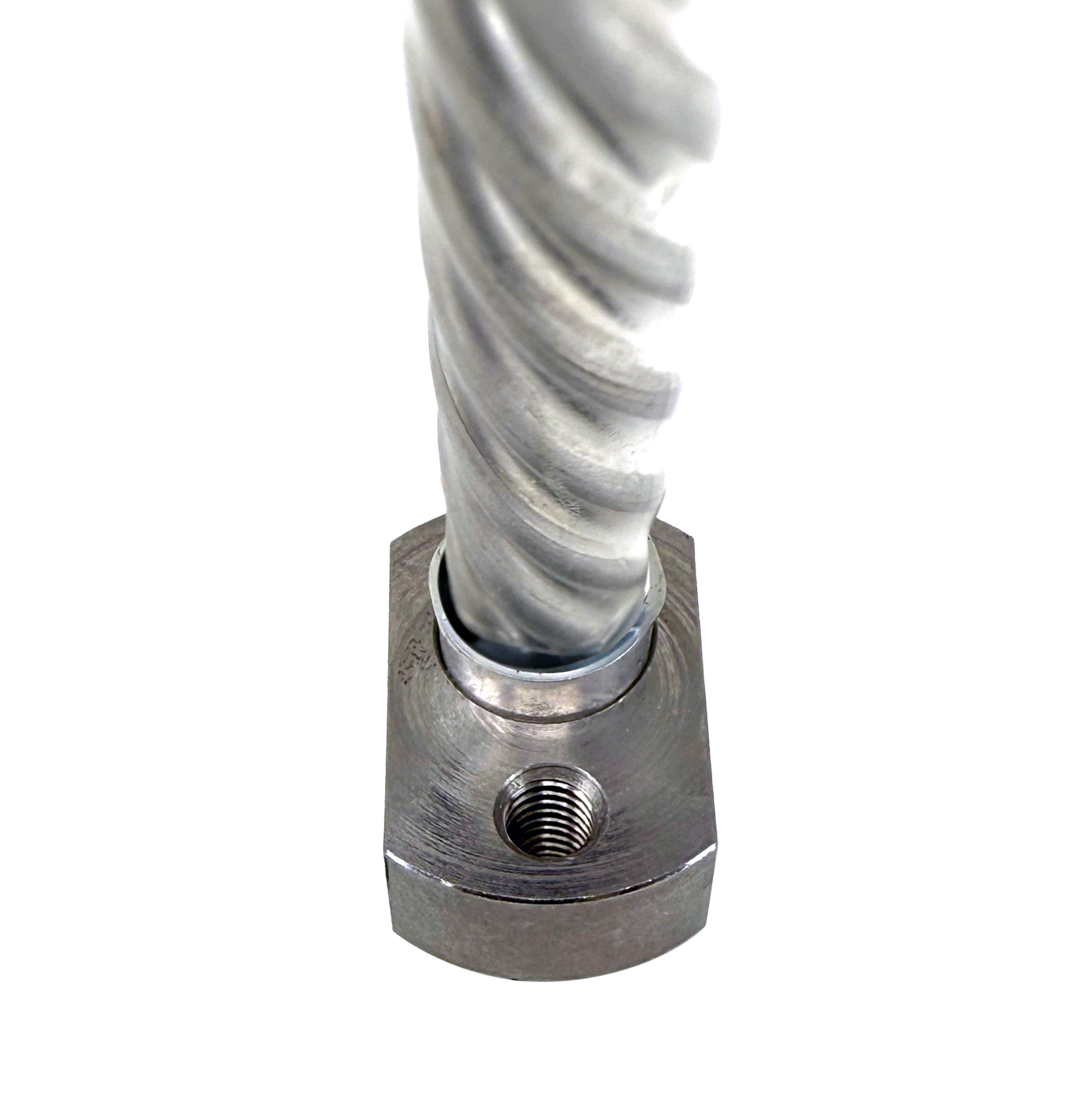 Twisted Wire Animation Wire Armature Leg and Foot. The foot has a threaded hole for tie-down.